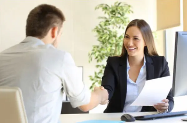 great-interview Handshake in office during business meeting.